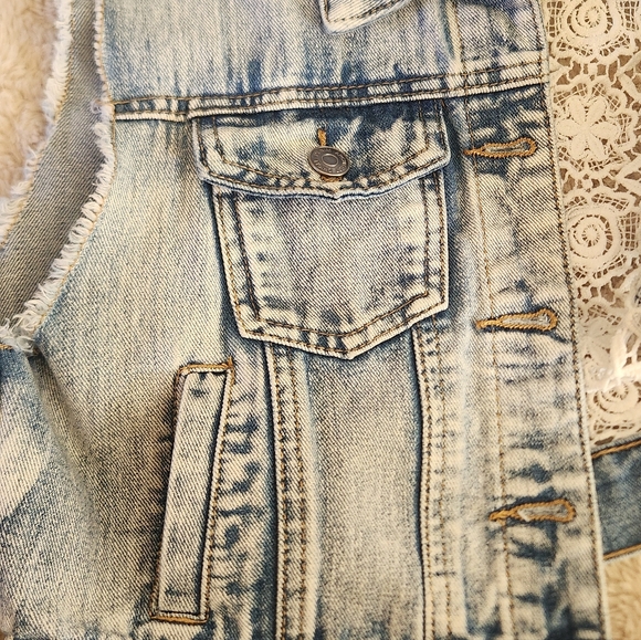 Chiqle Girls Junior Jean Blue Jacket Vest Sz L - Picture 8 of 13